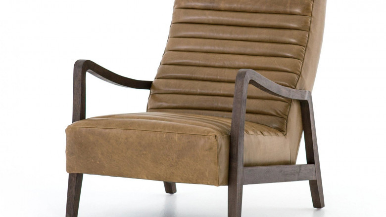 Camel Color Leather Chair for Domestic and Commercial Purposes!