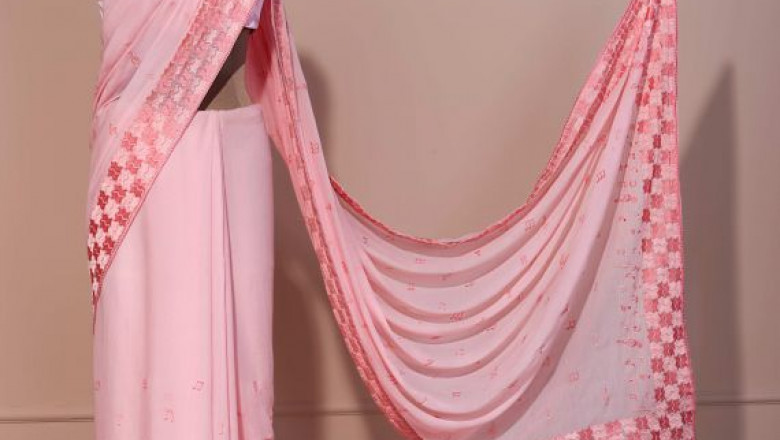 Floral printed pure georgette sarees