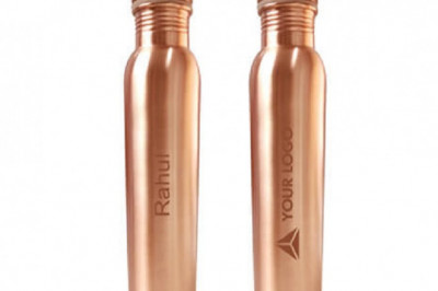 Buy Copper Water Bottle Online with Name and Logo Printed