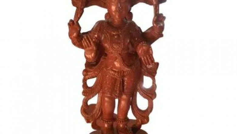 Customized Wooden Standing Shiva Antique Sculpture | Lord Shiva Idol Online Sale | Buy Wooden Shiva Statues