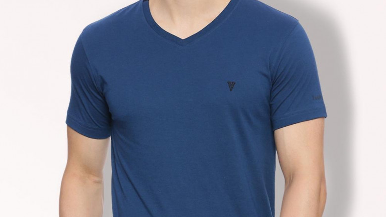 Buy Van Heusen Men's V-Neck T-shirts Online | V-Neck T-shirts For Men