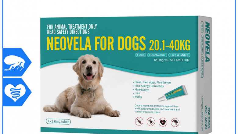 Neovela TEAL for Dogs 20.1 to 40 Kg 4 Pipettes Flea Heartworm Prevention