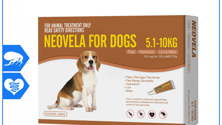 Neovela BROWN for Dogs 5.1 to 10 Kg 4 Pipettes Flea Heartworm Prevention