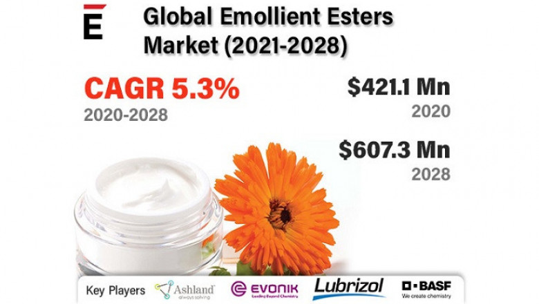 Emollient Esters Market is projected to grow by USD 607.31 million by 2028 at a CAGR of 5.3%