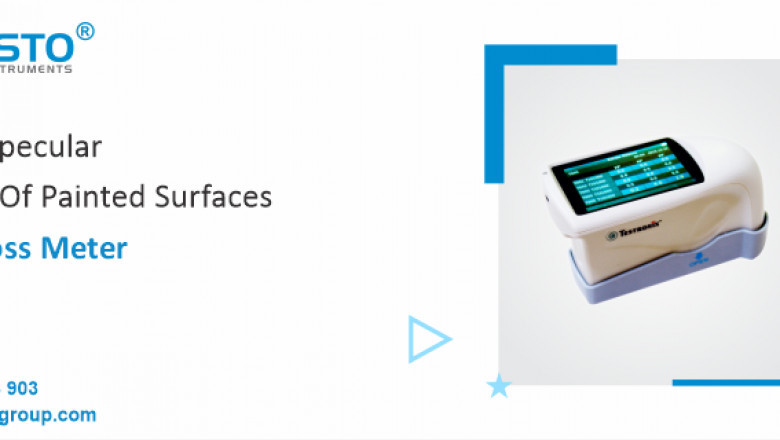 Measure specular reflection of painted surfaces with a gloss meter