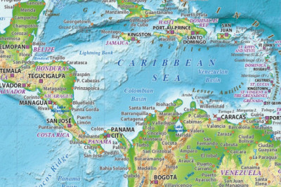 Relief maps of South America