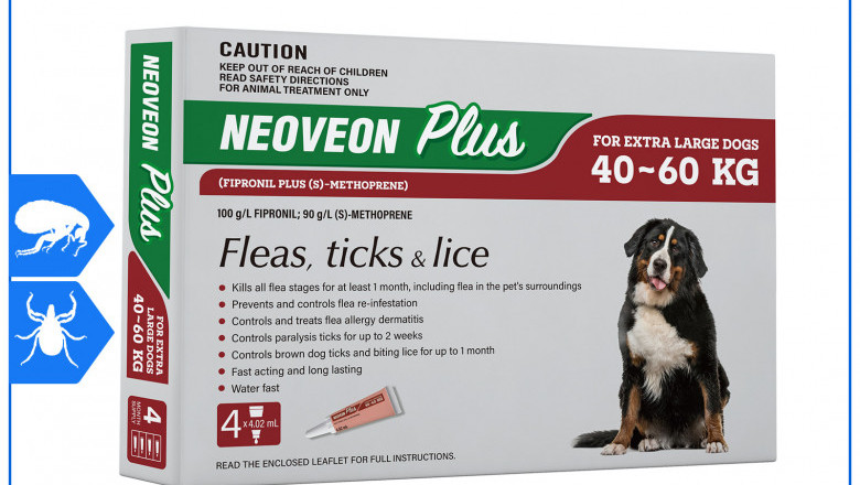 Neoveon Plus For Dogs 40 to 60 Kg RED Flea Tick Treatment
