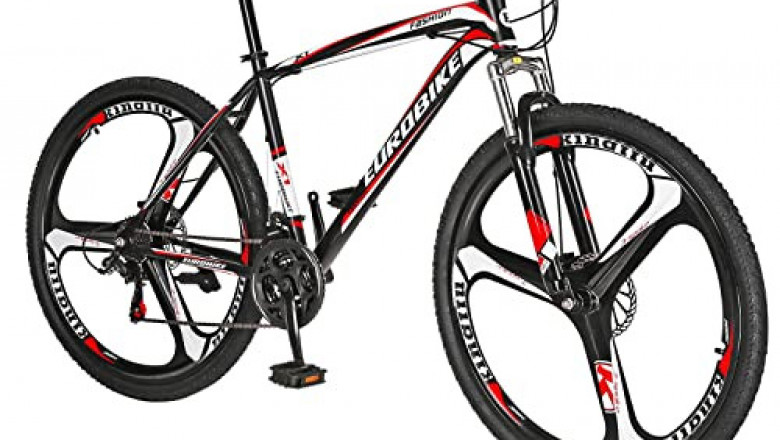 Buy Euro Mountain Bikes X1 21 Speed 3 Spoke Wheels Bicycle Black Red