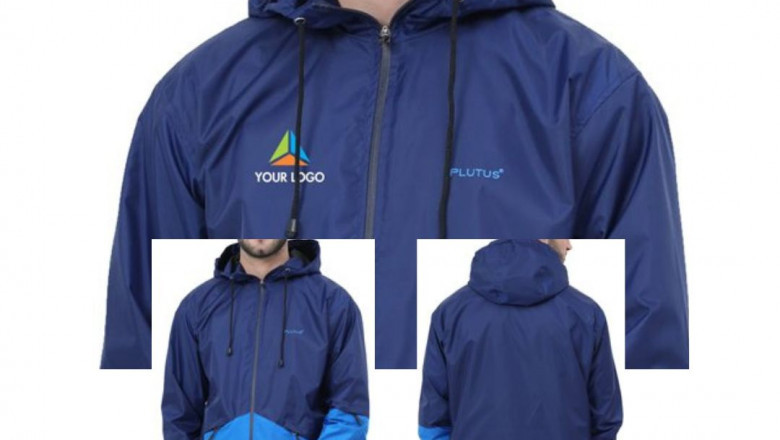 Buy Customised Plutus Stylish Solid Hooded Raincoat for Mens