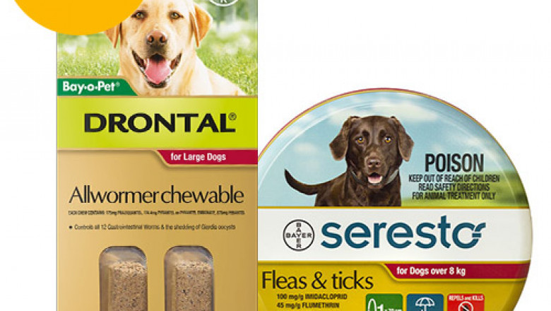 Seresto Collar + Drontal Allwormer for Dogs Over 8 Kg