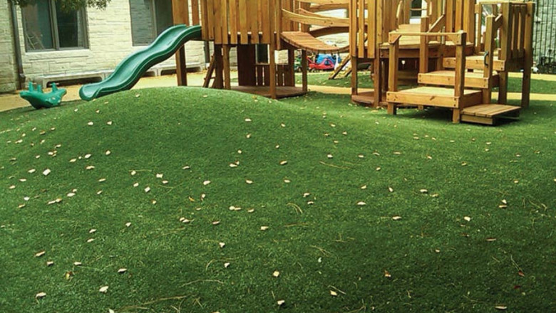 The Playground Hybrid Turf is an Excellent Choice for those Looking for a Low Maintenance Lawn that Looks like Real Grass