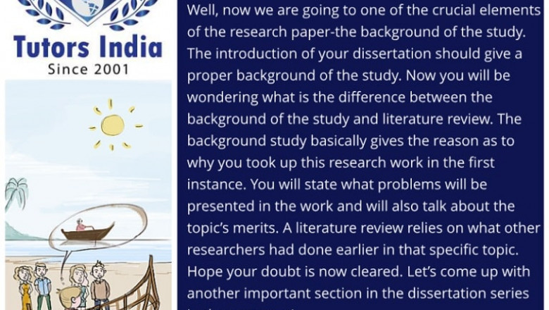 Significance Of The Background Of The Study In Your Dissertation
