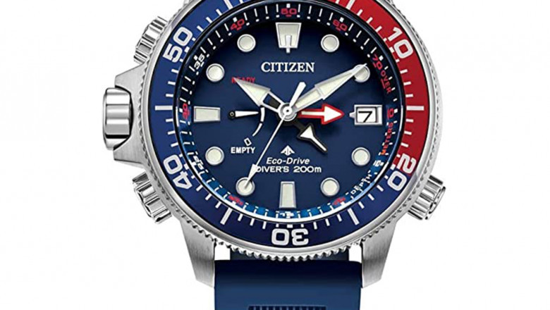 Wristwatch Blog: Citizen Eco-Drive Blue Dial Polyurethane Band Stainless Steel Watch