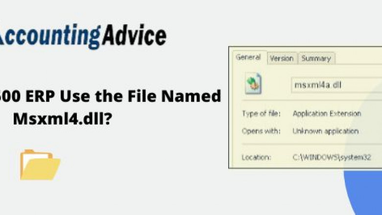 Sage 500 ERP Use the File Named Msxml4.dll