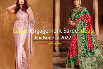 Modern sarees for engagement bride2022