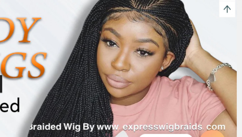 Affordable Hat braid wig - Knotless Braids Wig
