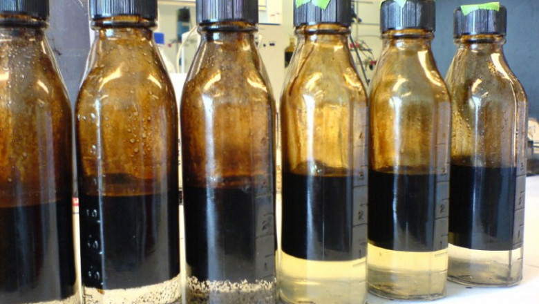 Crude oil, also known as petroleum, is separated from water by demulsifiers