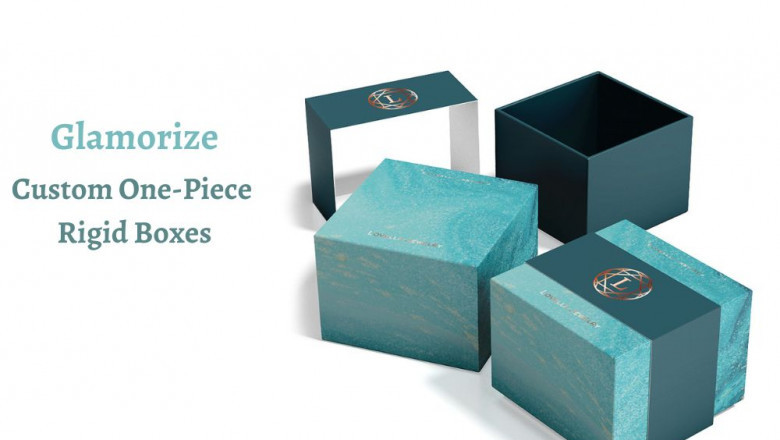Glamorize Custom One-Piece Rigid Boxes with Intriguing Designs