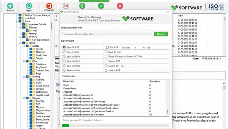 vMail OLM to PST Converter