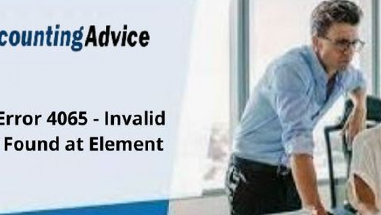 How to Fix Sage 50 Error 4065 :Invalid Content Found at Element