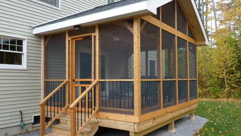 How do you screen an existing porch?