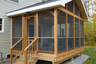 How do you screen an existing porch?