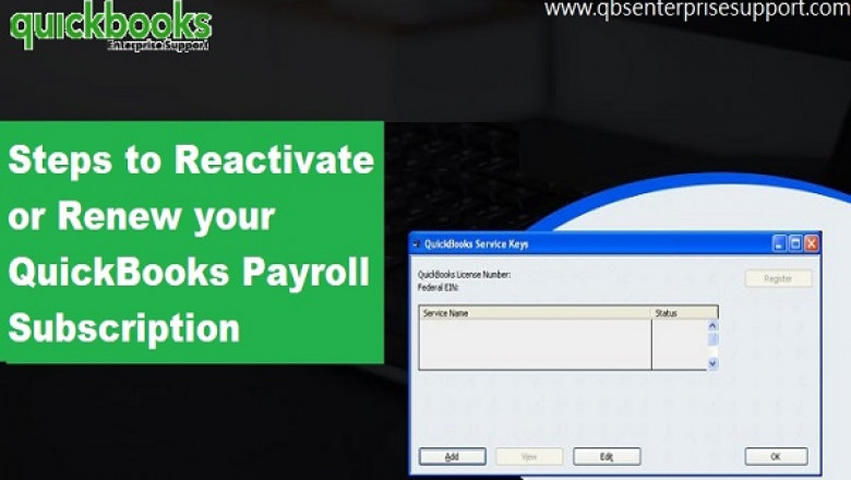 Renew or Reactivate QuickBooks Desktop Payroll Subscription