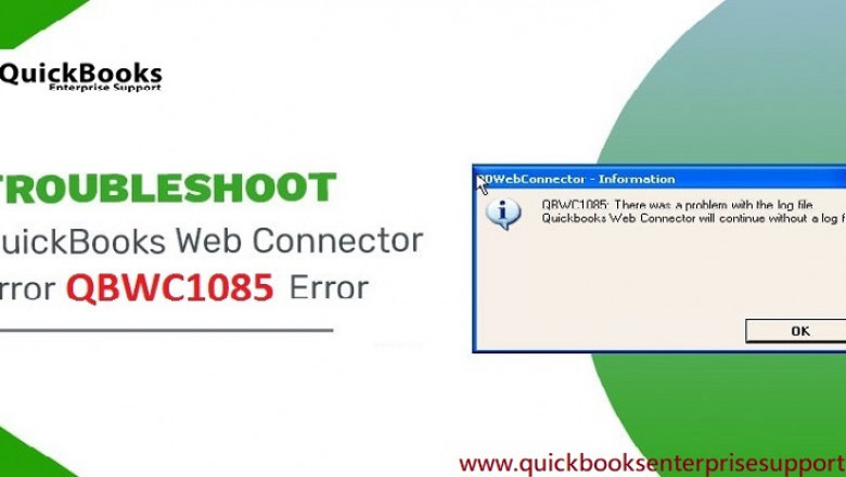 QuickBooks web connector error QBWC1085