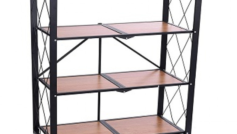 Foldable Almirah 4 Tier with Caster Wheels