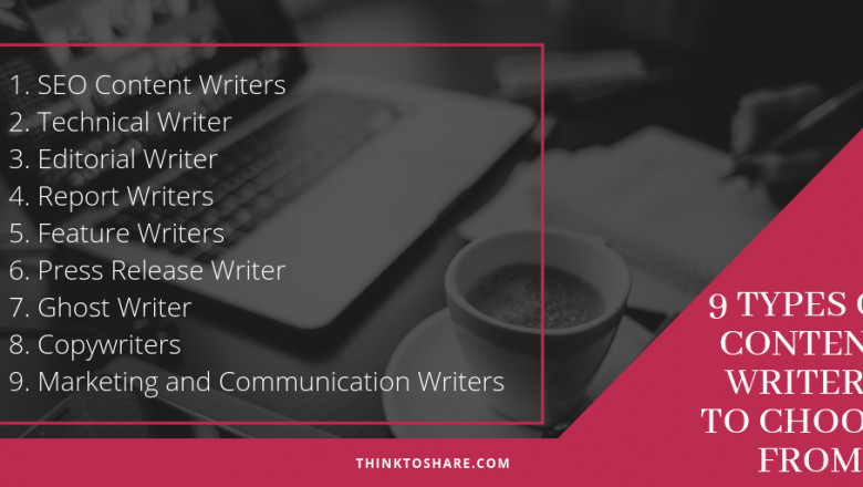 Types of Content Writers to Choose From – What Do You Need?