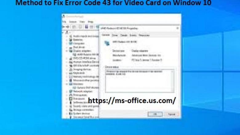 How to Fix Error Code 43 for Video Card on Window 10?
