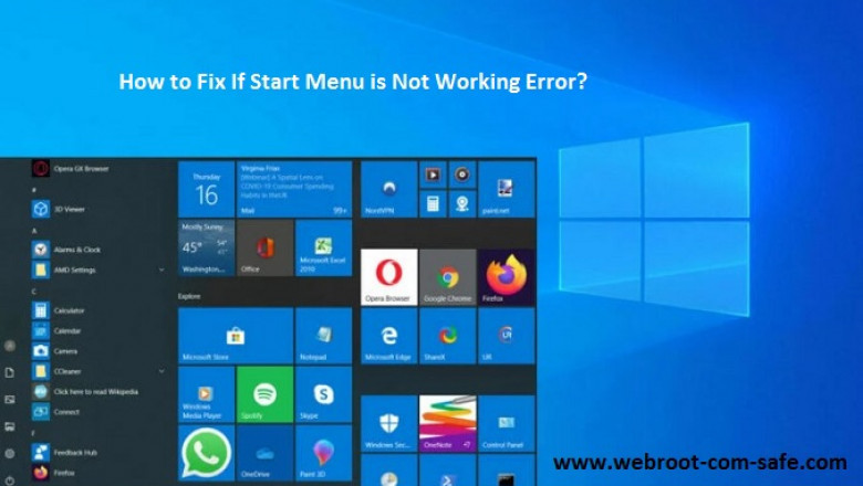 Method to Fix If Start Menu is Not Working Error: