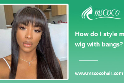 How do I style my wig with bangs?