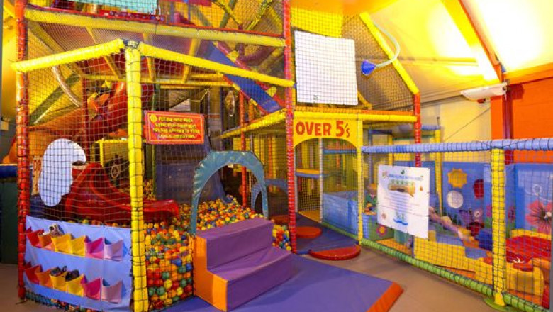 Indoor playground business strategy around the community or school