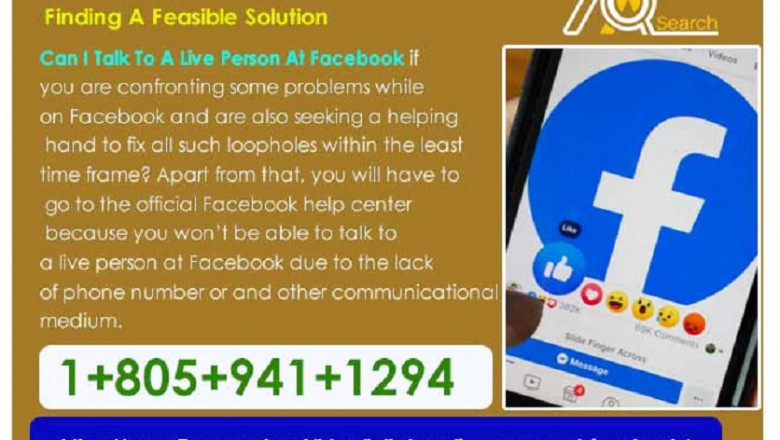 How Can I Talk To A Live Person At Facebook at once?