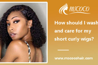 How should I wash and care for my short curly wigs?