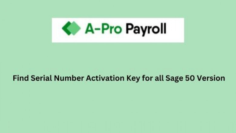 Step : Find Serial Number Activation Key for all Sage 50 Version