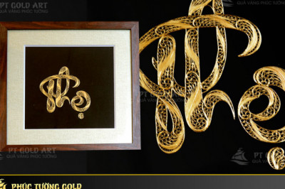 tranh chu tho ma vang