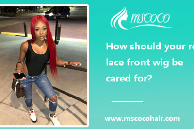 How should your red lace front wig be cared for?