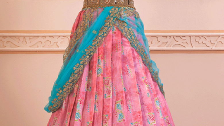 Stunning big kanchi pattu half sarees and blouse with kanchi pattu dupatta