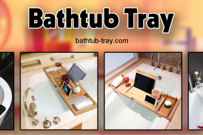 Bath Dreams Bamboo Bathtub Caddy Tray with Extending Sides