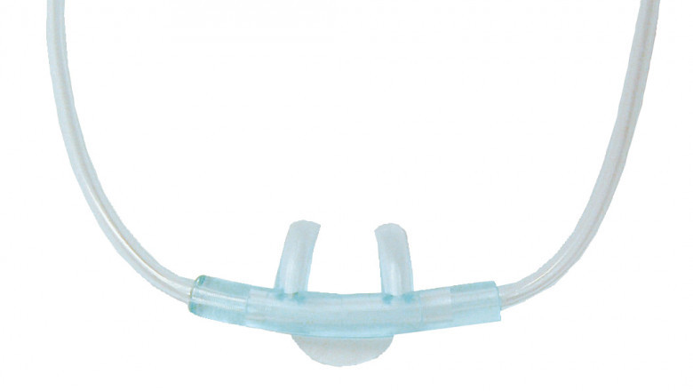 Nasal Cannula Can Be Attached To Any Oxygen Source Using A Flexible Universal Connector