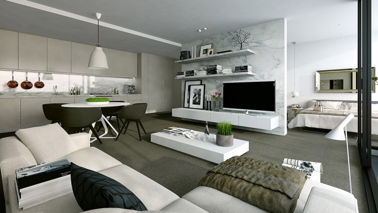 Utilize furniture with dual purposes in studio apartments.