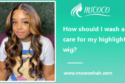 How should I wash and care for my highlight wig?