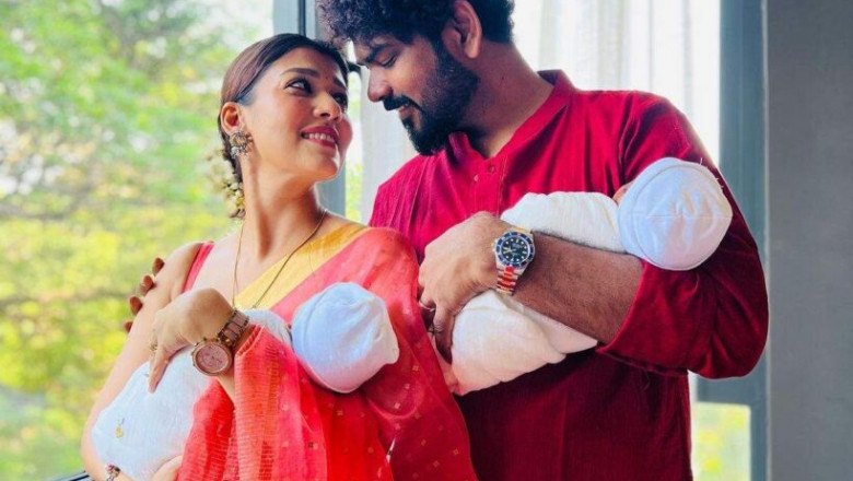 Nayanatara and Vignesh Shivan in coordinated outfits for Diwali!