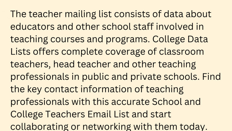 Teachers Email List for Marketing Champaign