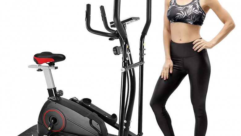 Cross Trainer with 15 Lbs Flywheel for Home Gym Exercise (Black) From Artecue