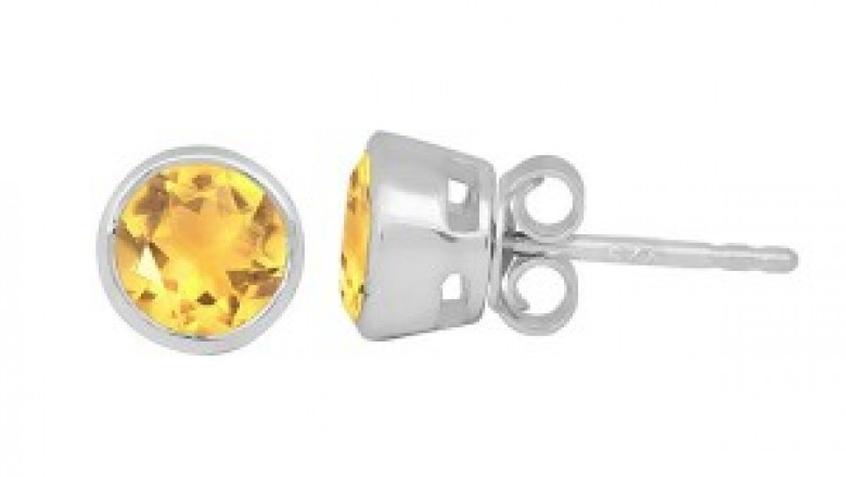 Citrine Earing Stud