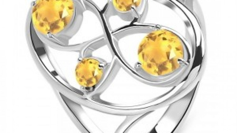 Fancime Christmas Gift Citrine Rings for Women
