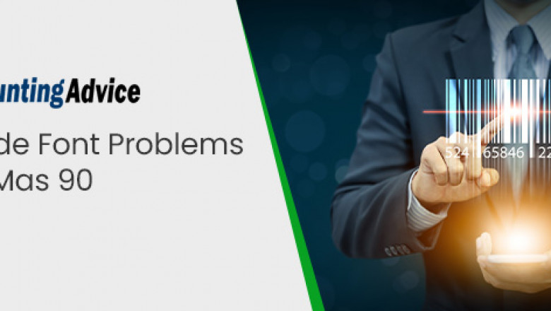 Fixed : Barcode Font Problem in Sage Mas 90